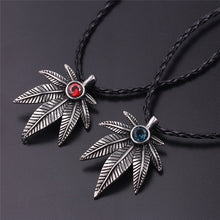 Load image into Gallery viewer, Crystal Braided Leaf Necklace
