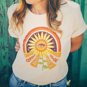 Grow Your Own Way Vintage Hippie Tshirt