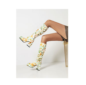 Flower Child Leaf Fashion Boots