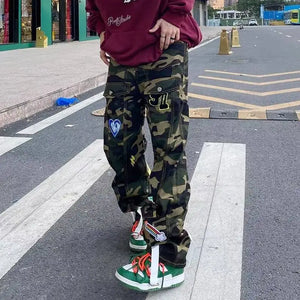 Smokie Green Camo Fashion Trousers