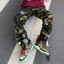 Load image into Gallery viewer, Smokie Green Camo Fashion Trousers
