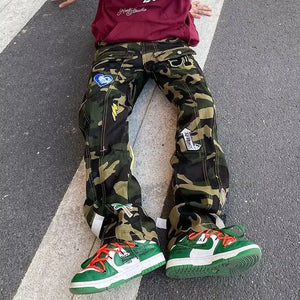 Smokie Green Camo Fashion Trousers