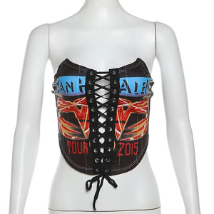 InHalen' Smokie Corset Fashion Top