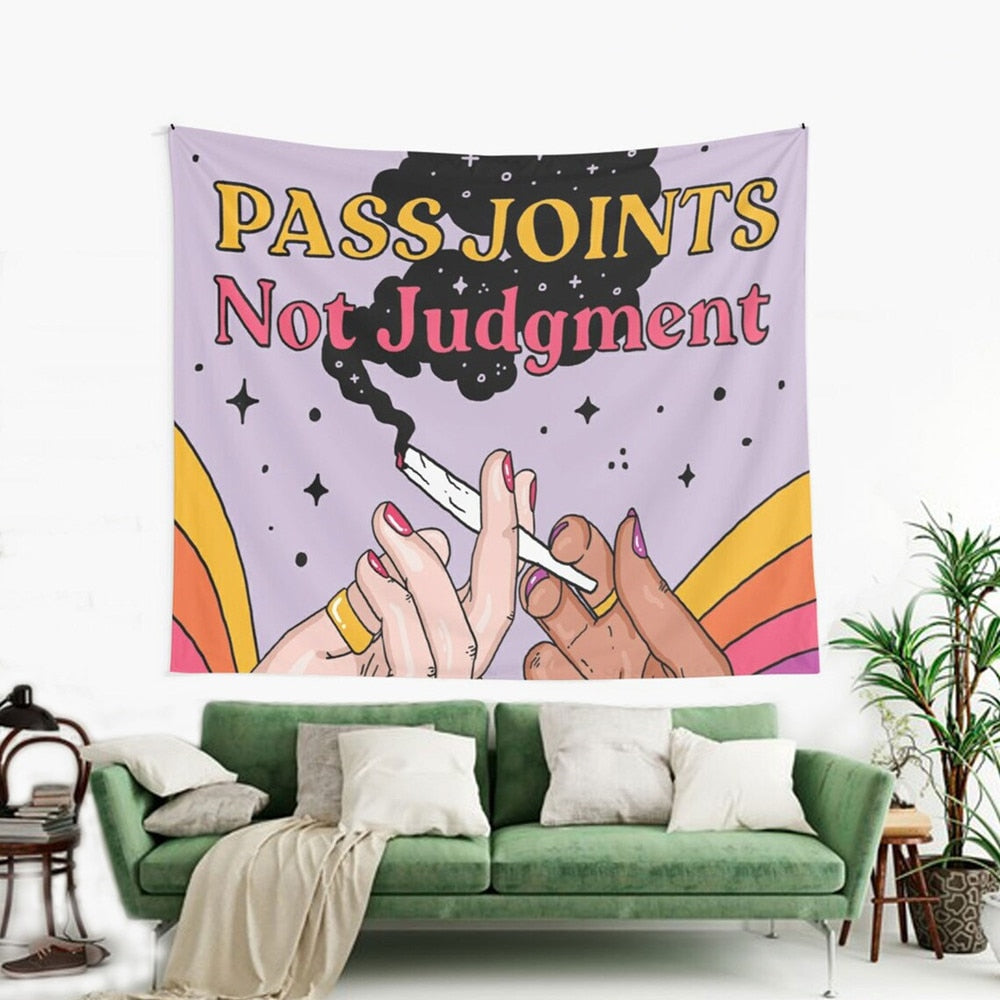 Puff Pass Relax Smokie Tapestry, Beach Throw