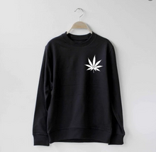 Load image into Gallery viewer, Cannabis Leaf Cleancut Sweatshirt
