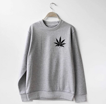 Load image into Gallery viewer, Cannabis Leaf Cleancut Sweatshirt
