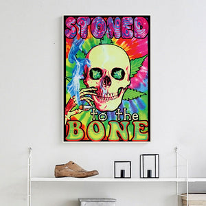 Stoned to the Bone Unframed Silk Canvas Poster