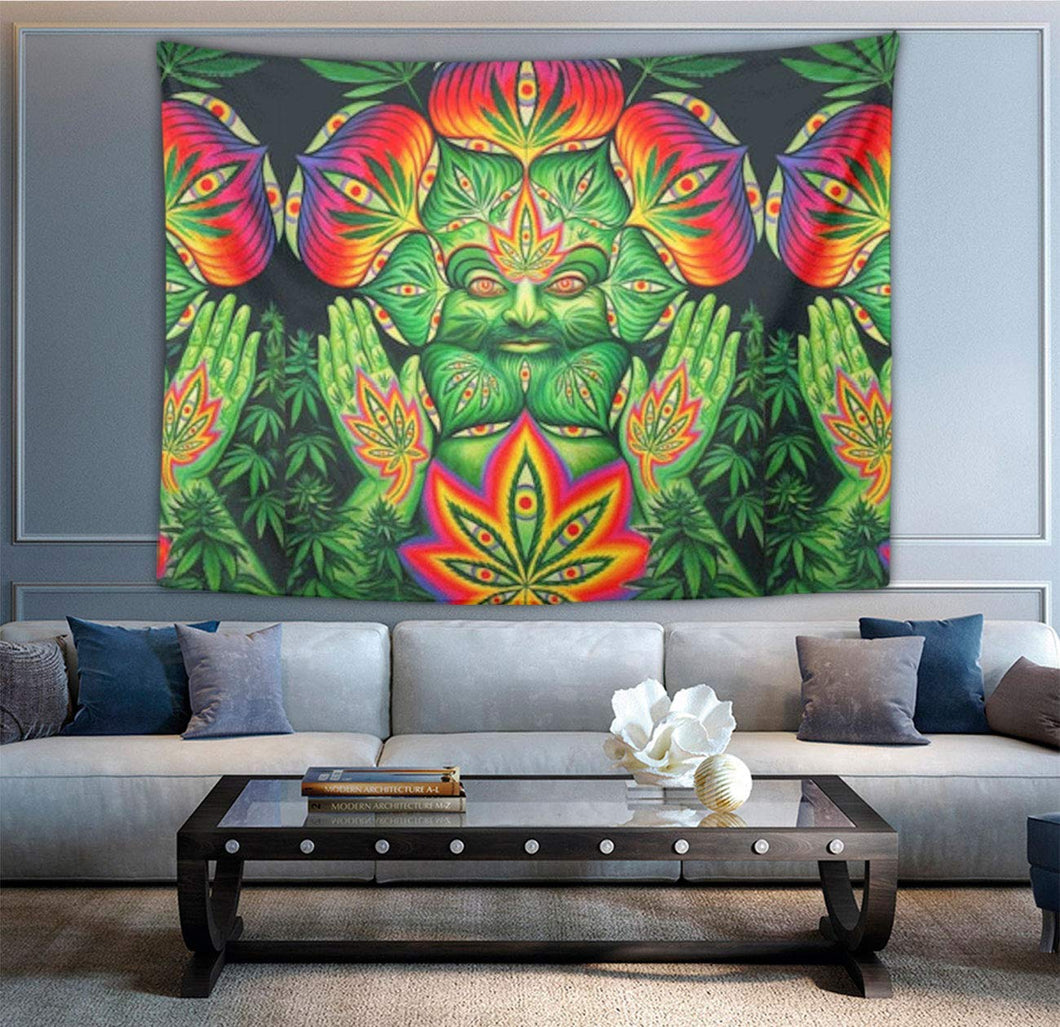 Leaf God Museum Gallery Wall Tapestry