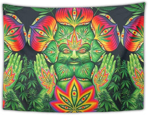 Leaf God Museum Gallery Wall Tapestry