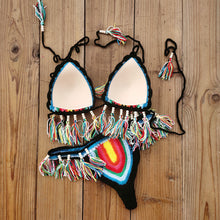 Load image into Gallery viewer, Hand Crocheted Bohemian Tassel Bikini

