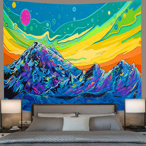 Extra Large Trippy Landscape Tapestry