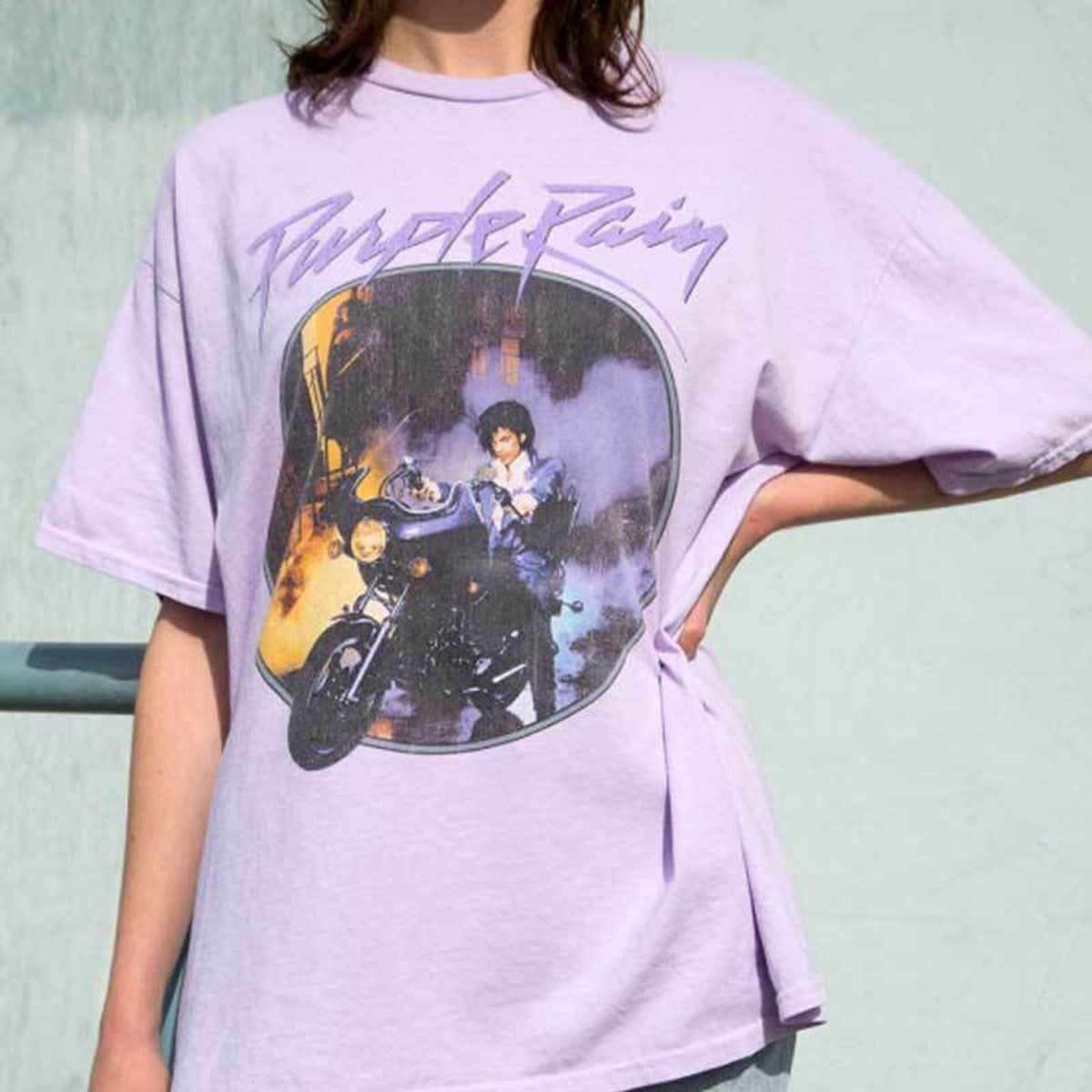 Prince Purple Rain Flower T-Shirt - White - Medium