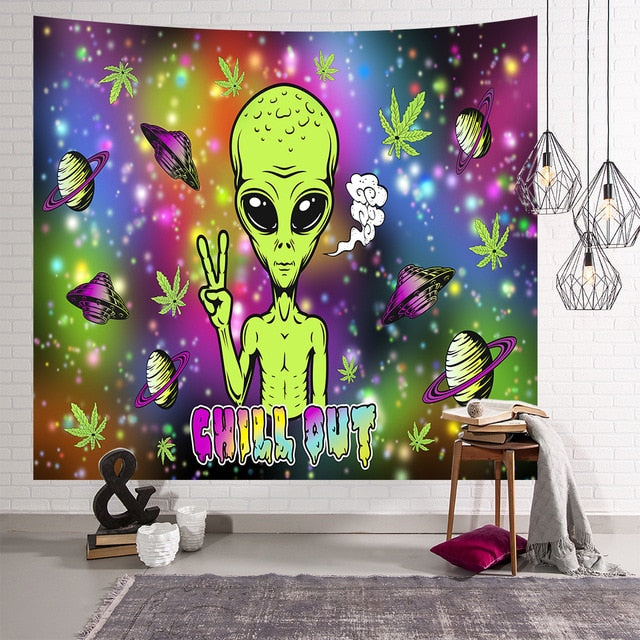 Extraterrestrial Exclusive Museum Gallery Tapestry, Sofa Cover, Beach Blanket