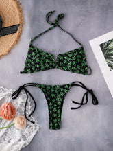 Load image into Gallery viewer, Crop Leaf Split Bikini
