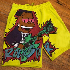 Rockstar Black Bart Smokie Cotton Drawstring Shorts