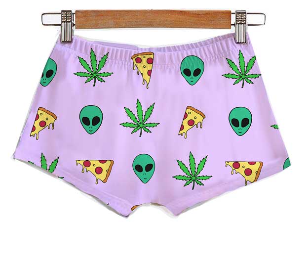 Take Me To Pizza Alien beach Shorts