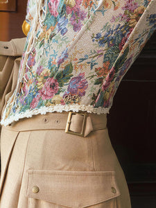 Victorian Floral Corset Top