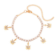 Load image into Gallery viewer, 18K Gold Plated Bling Leaf Anklet
