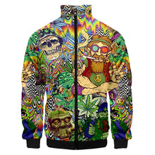 Load image into Gallery viewer, Smokie J Exclusive Release Psychedelic Hippie Leaf Track Jacket
