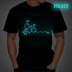 THC Molecule Glow In The Dark Tshirt