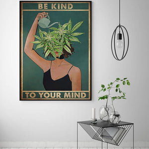 Water Your Mind Cotton Canvas Poster