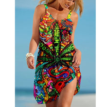 Load image into Gallery viewer, Mural Leaf Beach Stroll Dress
