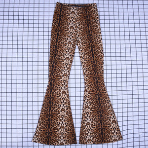 Leopard High Waist Fashion Bell Bottoms