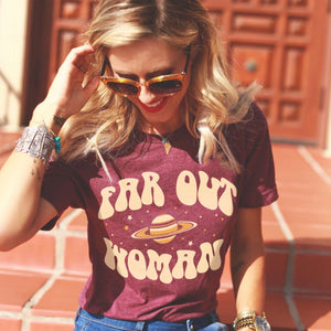 Far Out Lady Vintage Hippie Tshirt