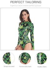 Load image into Gallery viewer, Kush Queen Long Sleeve Bodysuit/Swimsuit
